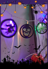 1707BA Halloween Decorations Skull Witch Bat Props Pumpkin Lighting Chain Mall and Shop Scene Arrangement Decoration Luminous - WHOLESALE USA SUPPLY