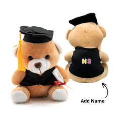 16cm Graduation Soft Bear (Name Printing)