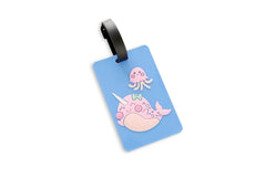 Whimsical Narwhal Theme Luggage Tag