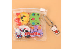 Novelty Cute Animals Mini 4 Piece Eraser Set