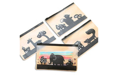 Frosted Animal Design Zip Case