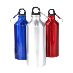Aluminum Sports Bottle w/ Carabiner (Deliver In 4-6 weeks)