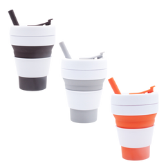 Collapsible Mug with Straw (Deliver In 4-6 weeks)