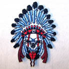 SKULL WITH BONNET 4 INCH PATCH (Sold by the piece) CLOSEOUT NOW AS LOW AS .75 CENTS EA