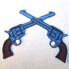 DOUBLE PISTOLS 4 INCH PATCH (Sold by the piece OR dozen) CLOSEOUT NOW AS LOW AS .75 CENTS EA