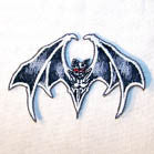 CREEPY BAT 3 INCH PATCH (Sold by the piece or dozen ) CLOSEOUT AS LOW AS 50 CENTS EA