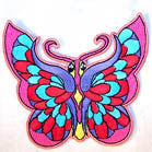 COLOR BUTTERFLY 3 inch PATCH (Sold by the piece or dozen) - * CLOSEOUT NOW AS LOW AS 75 CENTS EA