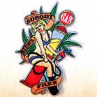 NOBODY RIDES FREE 4 INCH PATCH (Sold by the piece or dozen) - * CLOSEOUT NOW AS LOW AS 75 CENTS EA