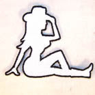 COWGIRL SILHOUETTE 3 INCH PATCH (Sold by the piece or dozen ) -* CLOSEOUT AS LOW AS 75 CENTS EA