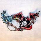 HEAVEN & HELL BILLARDS 4INCH PATCH ( Sold by the piece or dozen ) *- CLOSEOUT AS LOW AS 75 CENTS EA
