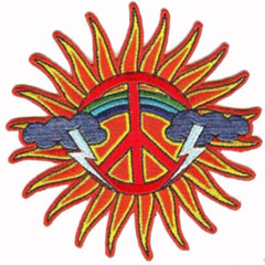 PEACE RAINBOW LIGHTNING BOLTS 4 INCH PATCH (Sold by the piece or dozen) - * CLOSEOUT NOW AS LOW AS 75 CENTS EA