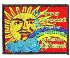 PEACE SUN RAINBOW 4 INCH PATCH (Sold by the piece or dozen) - * CLOSEOUT NOW AS LOW AS 75 CENTS EA