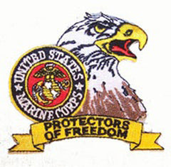 USMC MARINES EAGLE PROTECTORS OF FREEDOM PATCH (Sold by the piece)