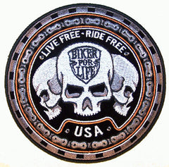 TRIO BIKER FOR LIFE DELUXE PATCH (Sold by the piece)