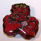 RED PIG WITH FOLDED ARMS HAT / JACKET PIN (Sold by the piece or dozen) *- CLOSEOUT AS LOW AS 50 CENTS EA