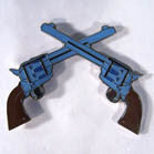 DOUBLE PISTOLS HAT / JACKET PIN (Sold by the dozen)
