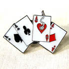 SMOKING ACES HAT / JACKET PIN (Sold by the piece)