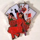 DEVIL GIRL CARDS HAT / JACKET PIN (Sold by the piece)