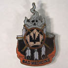 BAD MEDICINE HAT / JACKET PIN (Sold by the dozen) *- CLOSEOUT NOW 50 CENTS EA