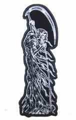 GRIM REAPER STANDING SLEEVE 6 IN EMBROIDERED PATCH (sold by the piece )