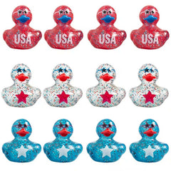 Patriotic Polka Dot USA Rubber Ducky Assortment 2" (DZ)