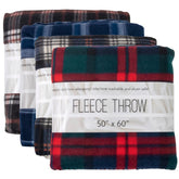 Bulk Plaid Fleece Blankets 50" x 60"