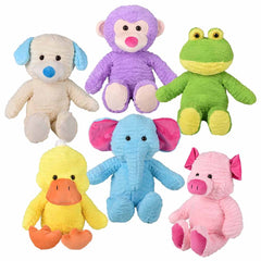Plush Cross Cut Colorful Animal Assorted 24" (EACH)
