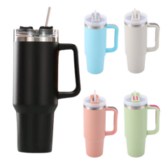 1.2L Stainless Steel Insulated Tumbler with Straw