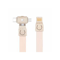 3-in-1 Charging Cable Wheat Fibre Lanyard (Deliver in 4-6 weeks)