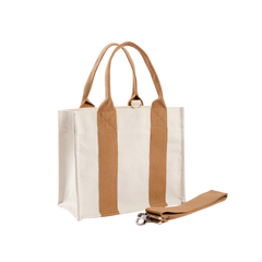 Cotton Canvas Crossbody Tote Bag
