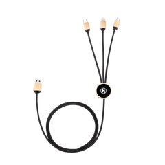 3-in-1 Bamboo Charging Cable (Deliver in 4-6 weeks)