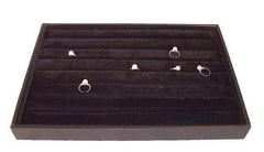 LARGE PADDED SLOTTED RING DISPLAY TRAY (Sold by the piece)