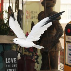 1707BA 1pc Simulated Feather Seagulls Bird Artificial Flying Bird Figurines for Home Garden Decor Party Hanging Ornament with Fish Line - WHOLESALE USA SUPPLY