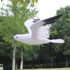1707BA 1pc Simulated Feather Seagulls Bird Artificial Flying Bird Figurines for Home Garden Decor Party Hanging Ornament with Fish Line - WHOLESALE USA SUPPLY