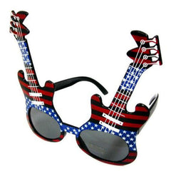AMERICAN FLAG GUITAR PARTY GLASSES (sold by the piece or dozen )