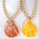 YELLOW FAN SHELL HEMP 18 inch NECKLACES (Sold by the piece)