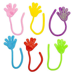 Glitter Sticky Hand Assortment 1.25" x 7" (DZ)
