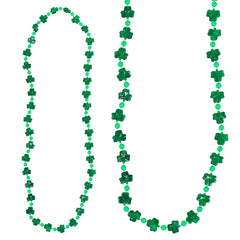 Beads - Clear Shamrocks 33" (DZ)