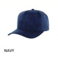 K804SDP KAMEL HIGH CROWN SLIGHT CURVE, 5 PANEL, SUEDE PERFORATED HATS
