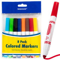 Bulk Trailmaker Broad Tip Colored Markers - 8 Pack