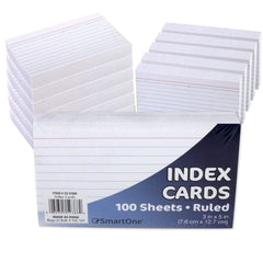 Bulk 3x5 Inch Index Cards 100-pack