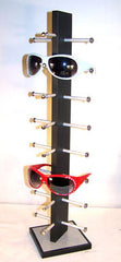 WOODEN BLACK 8 PAIR SUNGLASS DISPLAY RACK (Sold by the piece)