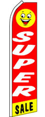 SUPER SWOOPER 15 FT SUPER SALE SMILE FACE FLAG (Sold by the piece)