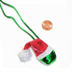 Santa Hat Jingle Bell Necklace (24 total necklace in 2 bags) 73?› each