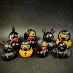 0907TA New Duck Statue Gothic Sculpture Punk Animal Figurine Resin Desk Decoration Collectible Figurines Satan Duck Tabletop Ornaments
