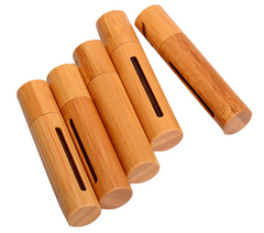 Bamboo Roll On Empty Bottle for Perfume, Essential oils scents (sold by piece or dozen)