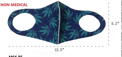 TROPICAL / MARIJUANA LEAF face Mask with Filter Sleeve. Washable & reusable! (sold by the piece or dozen)