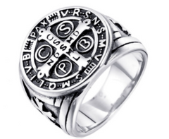 ST BENEDICT METAL BIKER RING (SOLD BY THE PIECE)