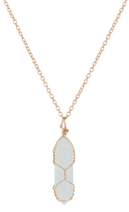 GLOW IN THE DARK BULLET SHAPE WIRE WRAPPED PENDANT ON GOLD 18" CHAIN NECKLACE ( sold by the piece or dozen)