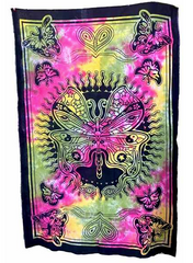 Lage Tie Dye Butterfly Tapestry 55" x 83" ( sold by the piece)